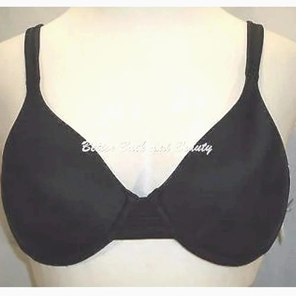 34D Hanes HC08 Barely There 4677 BT77 Gotcha Covered Underwire Bra Black  New wi